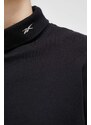 Pamučna majica dugih rukava Reebok Classic boja: crna, s dolčevitom