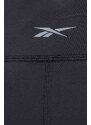 Kratke hlače za trening Reebok Lux COLLECTION boja: crna, glatki materijal, visoki struk, HS7800.100028200