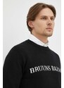Pulover Bruuns Bazaar Simon Nouveau za muškarce, boja: crna, lagani