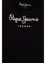 Dječja pamučna majica kratkih rukava Pepe Jeans Boja: crna