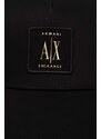 Pamučna kapa sa šiltom Armani Exchange boja: crna, s aplikacijom, 954219 CC812