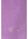 Pamučne kratke hlače Billabong boja: ljubičasta, glatki materijal, visoki struk