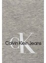 Dječje kratke hlače Calvin Klein Jeans boja: siva, s tiskom, podesivi struk