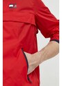 Jakna Tommy Jeans za muškarce, boja: crvena, za prijelazno razdoblje