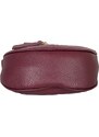 Luksuzna Talijanska torba od prave kože VERA ITALY "Frilla", boja tamnocrvena, 13x21cm