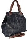 Luksuzna Talijanska torba od prave kože VERA ITALY "Bellona", boja tamnoplava, 29x35cm