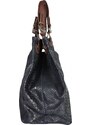 Luksuzna Talijanska torba od prave kože VERA ITALY "Bellona", boja tamnoplava, 29x35cm