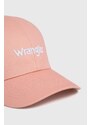 Pamučna kapa sa šiltom Wrangler boja: ružičasta, s tiskom