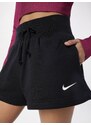 Nike Sportswear Hlače 'Phoenix Fleece' crna / bijela