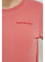 Pamučna majica Peak Performance boja: ružičasta