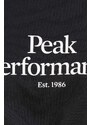 Pamučna majica Peak Performance boja: crna