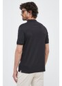 Pamučna polo majica Calvin Klein boja: crna, glatki model