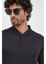 Pamučna polo majica Calvin Klein boja: crna, glatki model
