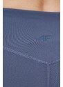 Kratke hlače za trening 4F boja: tamno plava, glatki materijal, visoki struk