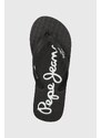 Japanke Pepe Jeans BAY BEACH za muškarce, boja: crna, PMS70128
