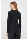 Pamučna majica dugih rukava Calvin Klein boja: crna