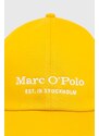 Pamučna kapa sa šiltom Marc O'Polo boja: žuta, s tiskom