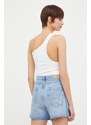 Top Calvin Klein Jeans za žene, boja: bijela, otvorena leđa