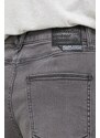 Traper kratke hlače Volcom za žene, boja: siva, glatki materijal, visoki struk