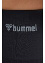 Tajice za trening Hummel Tif boja: crna, glatki materijal