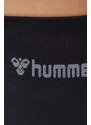 Kratke hlače za trening Hummel Tif boja: crna, glatki materijal, visoki struk