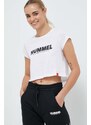 Pamučna majica Hummel boja: bijela