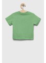 Dječja majica kratkih rukava United Colors of Benetton boja: zelena, glatki model