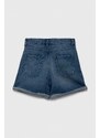 Dječje traper kratke hlače Guess boja: tamno plava, glatki materijal, podesivi struk