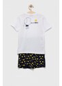 Dječja pamučna pidžama Fila boja: bijela, s uzorkom