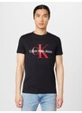 Calvin Klein Jeans Majica crvena / crna / bijela