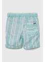 Dječje pamučne kratke hlače United Colors of Benetton boja: tirkizna, s uzorkom, podesivi struk