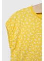 Dječja pamučna majica kratkih rukava United Colors of Benetton boja: žuta