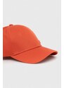 Pamučna kapa sa šiltom Calvin Klein boja: narančasta, s aplikacijom