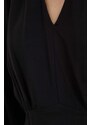 Haljina Tommy Hilfiger boja: crna, mini, širi se prema dolje