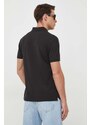 Polo majica Calvin Klein Jeans za muškarce, boja: crna, s tiskom