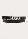Kožni remen Hugo za žene, boja: crna