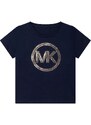 Dječja pamučna majica kratkih rukava Michael Kors boja: tamno plava