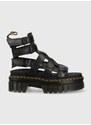 Kožne sandale Dr. Martens Ricki Gladiator za žene, boja: crna, s platformom, DM27402001.Ricki.Gladi-Blck.Nap.L