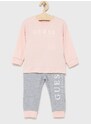 Dječja pidžama Guess boja: ružičasta, s tiskom