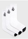 Čarape Volcom (3-pack) za muškarce, boja: bijela