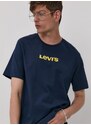 Majica kratkih rukava Levi's za muškarce, boja: tamno plava