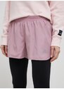 Kratke hlače za trčanje adidas Performance za žene, boja: ružičasta, glatke, visoki struk