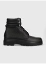 Kožne čizme Calvin Klein Combat Boot Mono za muškarce, boja: crna