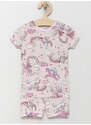 Dječja pamučna pidžama GAP boja: ružičasta, s uzorkom