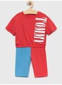 Dječja pidžama Tommy Hilfiger boja: ružičasta, s tiskom