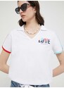 Majica kratkih rukava Love Moschino za žene, boja: bijela