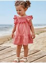 Pamučna haljina za bebe Mayoral boja: ružičasta, mini, ravna