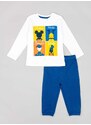 Dječja pamučna pidžama zippy boja: tamno plava, s uzorkom
