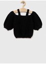 Dječji džemper Sisley boja: crna
