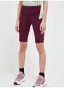 Sportske kratke hlače 4F za žene, boja: ljubičasta, glatki materijal, visoki struk